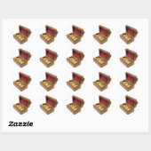 TreasureChestGold100309 Ronde Sticker (Vel)