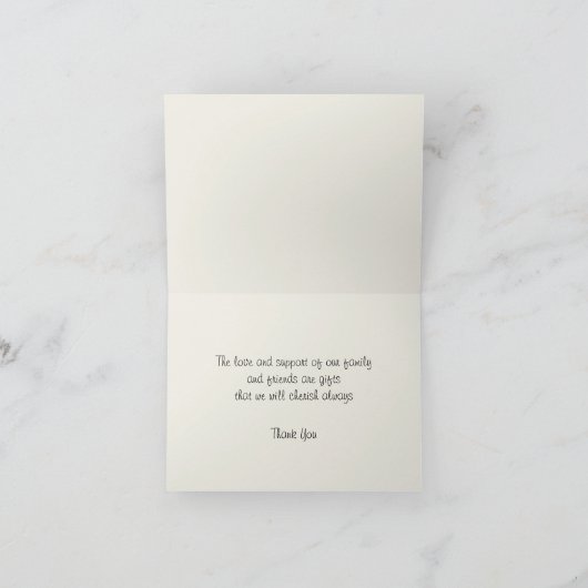 Treasured Beach en Lace Dank u Bedankkaart (Binnen)