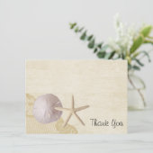 Treasured Beach Flat Kaart Dank u (Staand voorkant)