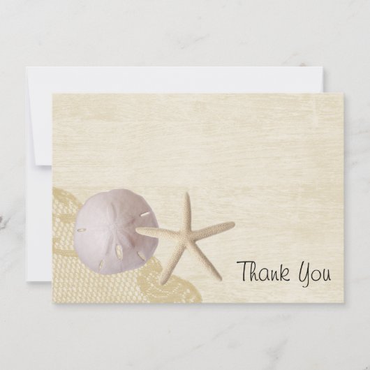 Treasured Beach Flat Kaart Dank u (Voorkant)