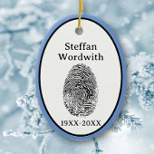 Treasured Fingerprint Memorial Ornament