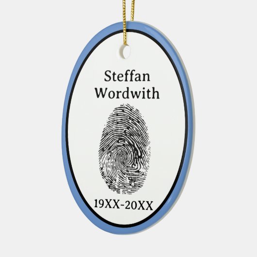 Treasured Fingerprint Memorial Ornament (Links)