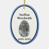 Treasured Fingerprint Memorial Ornament (Voorkant)