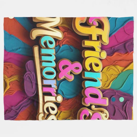 "Treasured Friendship" Fleece Deken (Voorkant (Horizontaal))