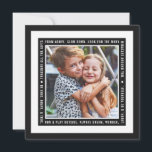 Treasured Gifts | Zwart | Foto Feestdagenkaart<br><div class="desc">Verspreid vrolijk met deze heerlijke vakantiefootkaart,  met inspirerend woorden en een geometrisch lijst in zwart-wit.</div>