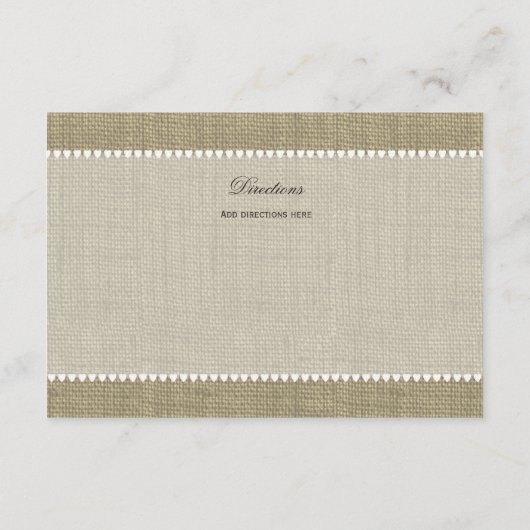 Treasured Hearts Burlap Look Routebeschrijving Inv Informatiekaartje (Achterkant)