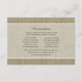 Treasured Hearts Burlap Look Routebeschrijving Inv Informatiekaartje (Voorkant)