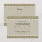 Treasured Hearts Burlap Look Routebeschrijving Inv Informatiekaartje (Voorkant / Achterkant)