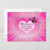 Treasured Memories Butterfly Gedicht Briefkaart (Voorkant / Achterkant)