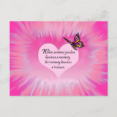 Treasured Memories Butterfly Gedicht Briefkaart (Voorkant)