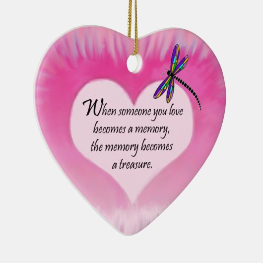 Treasured Memories Dragonfly Keramisch Ornament (Rechts)