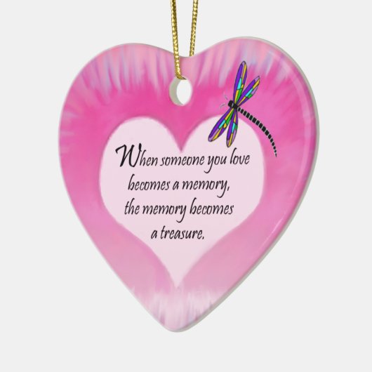 Treasured Memories Dragonfly Keramisch Ornament (Links)