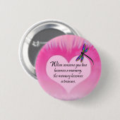 Treasured Memories Dragonfly Ronde Button 5,7 Cm (Voorkant /achterkant)