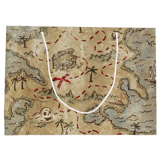 Treasurerenkaart Groot Cadeauzakje (Achterkant)