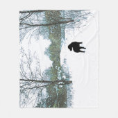 Treasures - Black Dog Art - Black Lab Fleece Deken (Voorkant)