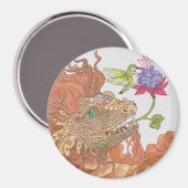 Treasures Dragon van natuur Magneet (Voorkant / Achterkant)