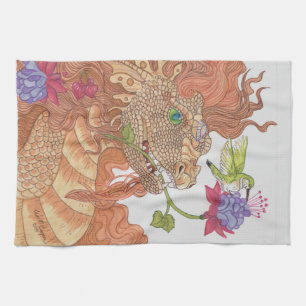 Treasures Dragon van natuur Theedoek