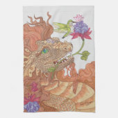 Treasures Dragon van natuur Theedoek (Verticaal)