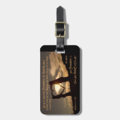 Treasures in Heaven Matthew 6:19-21 Bijbelverse Bagagelabel (Voorkant verticaal)