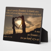 Treasures in Heaven Matthew 6:19-21 Bijbelverse Fotoplaat (Zijkant)