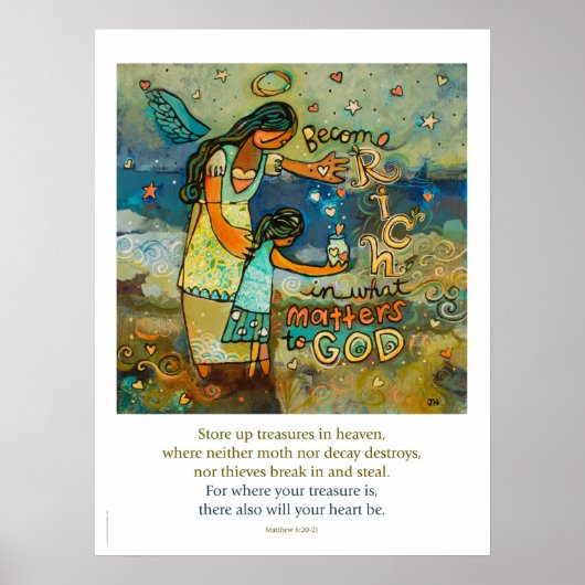Treasures in Heaven, Matthew 6 Poster (Voorkant)