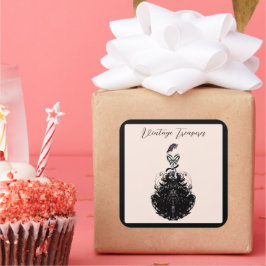  Treasures Mode Party Diva Vierkante Sticker