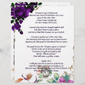 Treasures Out of Darkness Gedicht Gepersonaliseerd (Voorkant / Achterkant)