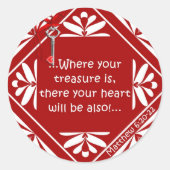 Treasurkborstkas Ronde Sticker (Voorkant)