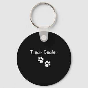 Treat Er Dog Paw Print Funny Dog Lover Mannen Vrou Sleutelhanger