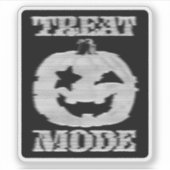 Treat Mode Glitchy Pumpkin Sticker (Voorkant)