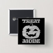 Treat Mode Glitchy Pumpkin Vierkante Button 5,1 Cm (Voorkant /achterkant)