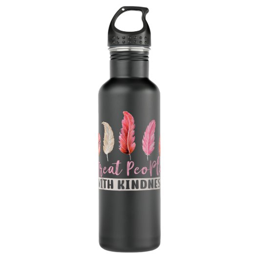Treat People With Kindness Preppy Groovy Positive Waterfles (Voorkant)