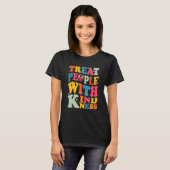 Treat People With Kindness Retro TPWK Inspirationa T-shirt (Voorkant volledig)