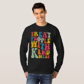 Treat People With Kindness Retro TPWK Inspirationa T-shirt (Voorkant volledig)