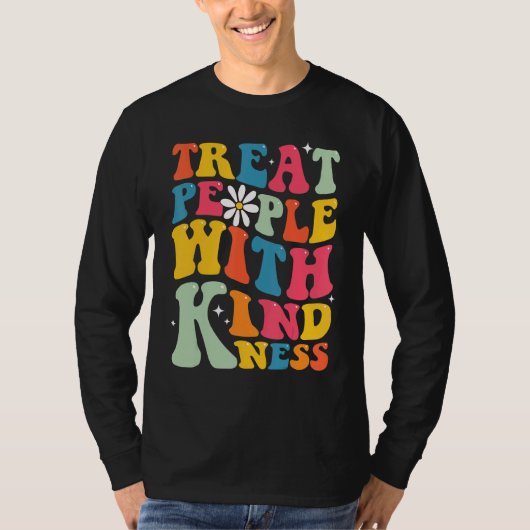 Treat People With Kindness Retro TPWK Inspirationa T-shirt (Voorkant)