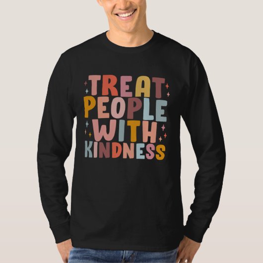 Treat People With Kindness Trendy Preppy T-shirt (Voorkant)