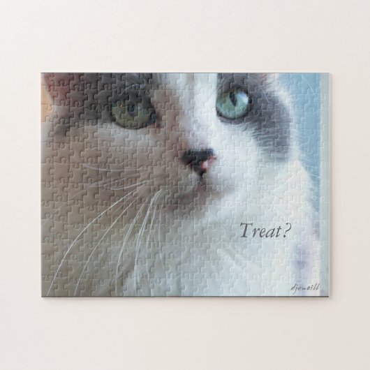 Treat? voor kat. legpuzzel (Horizontaal)