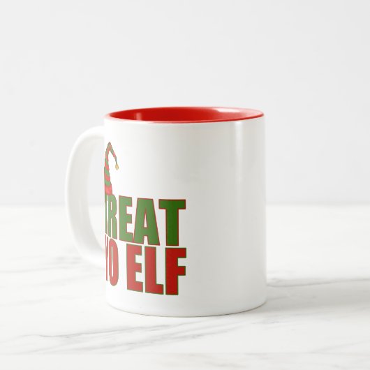 Treat Yo Elf | Grappige kerst Mok (Voorkant links)