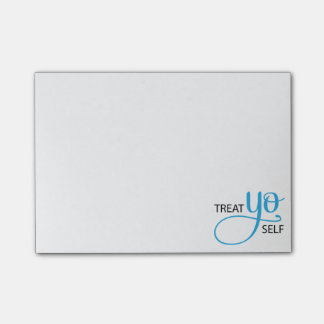 Treat Yo Self Blue Post-it® Notes