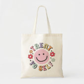 Treat Yo Self Canvas tas (Voorkant)