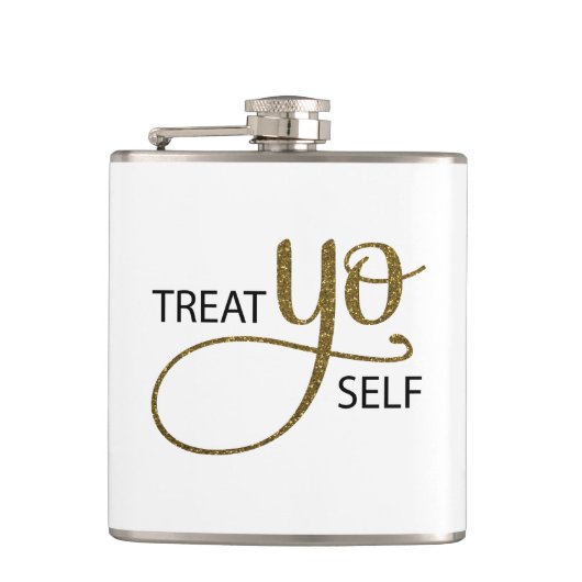 Treat Yo Self Gold Heupfles (Voorkant)