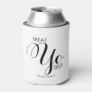 Treat Yo Self   Moderne Koelbox voor typografie Blikjeskoeler