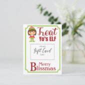 Treat Yo'sELF Merry Blissmas Voucher Holder (Staand voorkant)