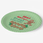 "Treat Yourself" kerstgebak en Stippen Papieren Bordje (Gekanteld)