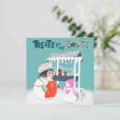 Treats For My Sweets SnowWoman and Child Holiday C Kaart (Staand voorkant)