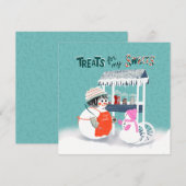 Treats For My Sweets Snowwoman Holiday Card Kaart (Voorkant / Achterkant)