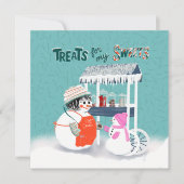 Treats For My Sweets Snowwoman Holiday Card Kaart (Voorkant)