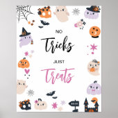 Treats Halloween verjaardagsfeestje teken Poster (Voorkant)