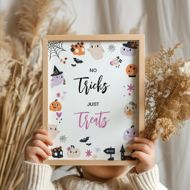 Treats Halloween verjaardagsfeestje teken Poster