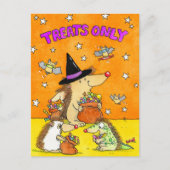 Treats Only - Hand-drawn Cartoon Halloween  Briefkaart (Voorkant)